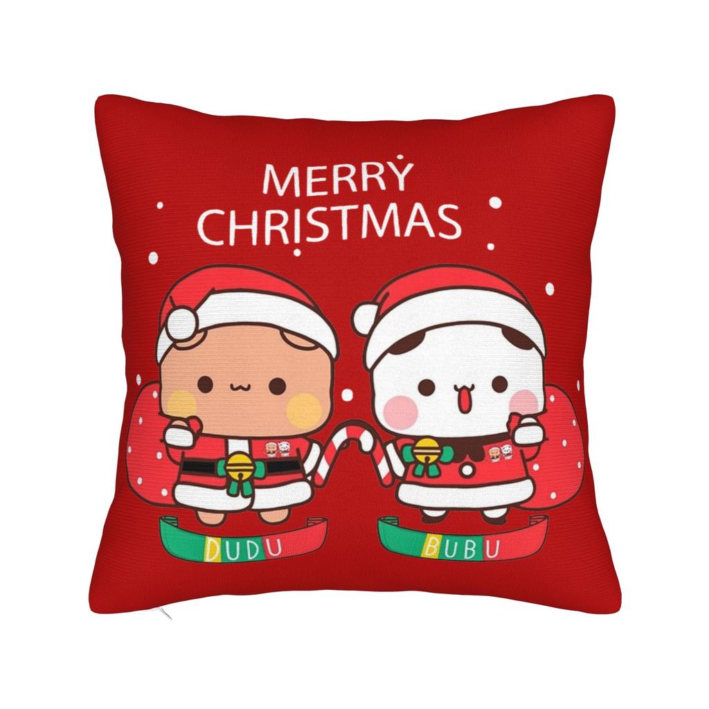 Bubu and Dudu Pillowcase Doublesided Printing Cushion Cover Decorations Merry Christmas Pillow Case Cover Seat Zippered