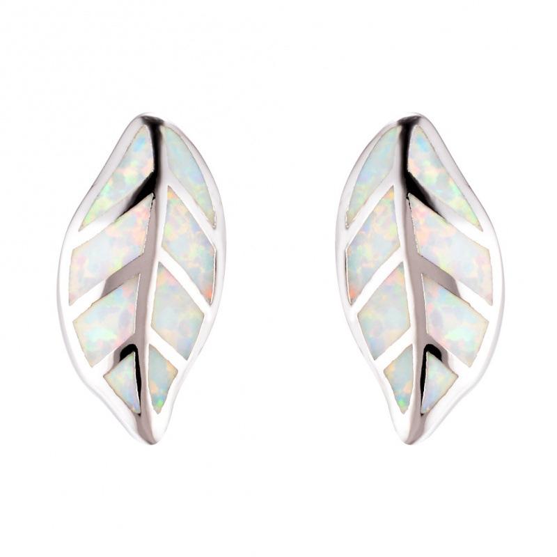 

Accessories White Big Leaf Earrings Exquisite Simple Earrings белый