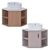 Washbasin Cabinet Strong Load Bearing Large Capacity Smooth Surface Waterproof Easy To Clean Space-saving MDF Bathroom Lavatory
