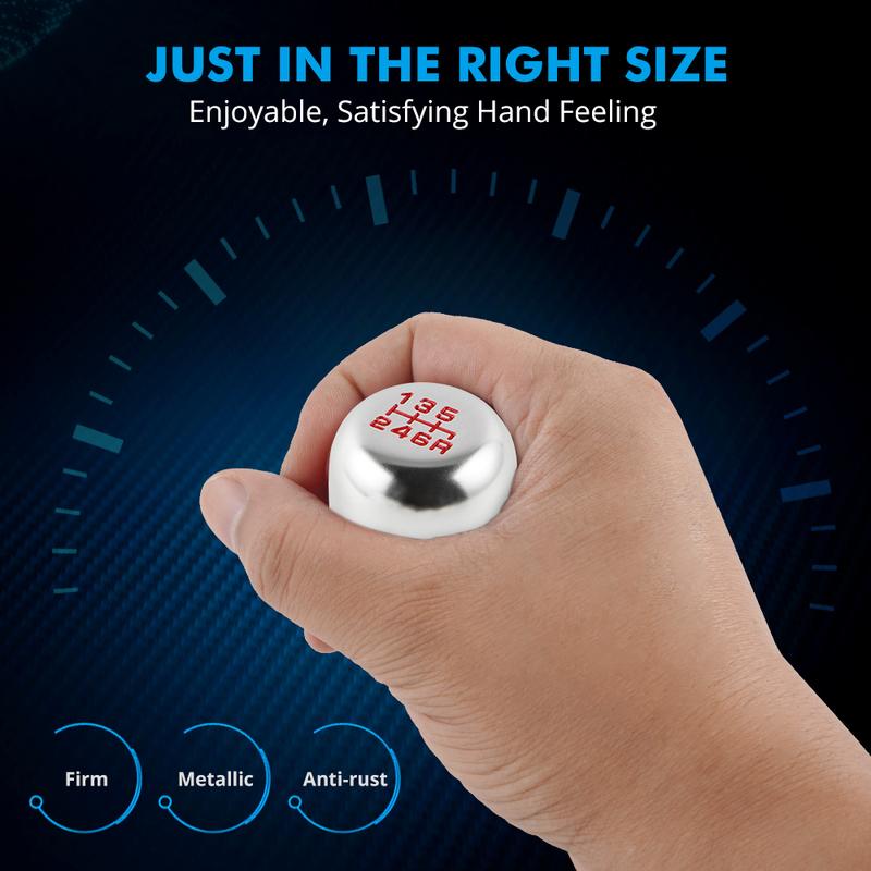 Universal 6 Speed Gear Shift Knob with 8mm & 10mm & 12mm Adapters, Universal for Honda Civic, for Acura RSX