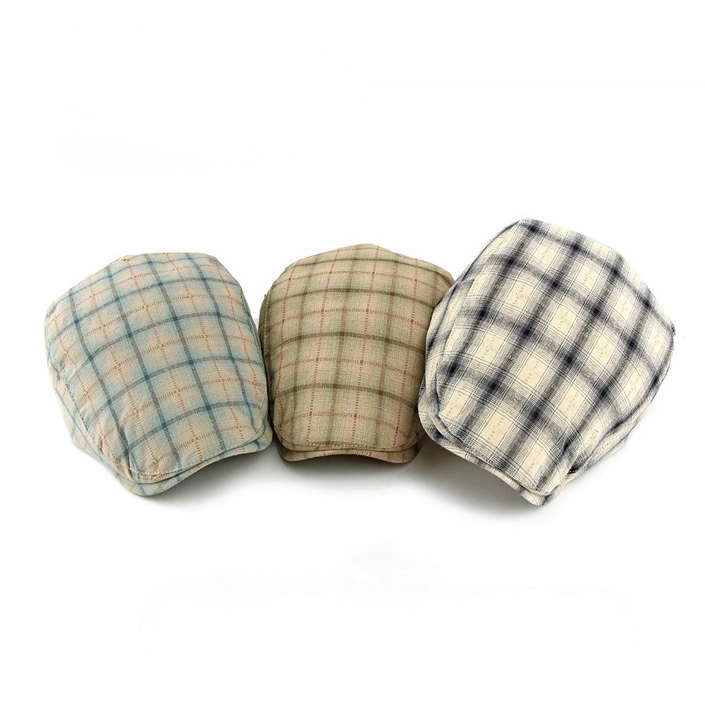 2026 Spring New Plaid Beret Hat for Men Women British Retro Flat Cap Casual Newsboy Hat Versatile Duckbill Cap