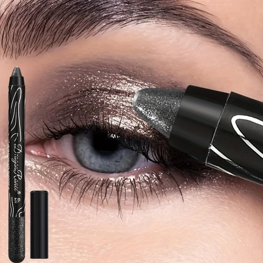 Shining Luster Eyeshadow Pencil 12 Color Mixing Palette Highlighting Eye Contouring and Eyeliner Long-Lasting Waterproof Eyeshadow Stick