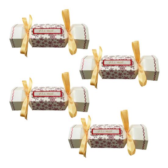 4Pcs Christmas Surprise Money Pull Pouch DIY Cash Pull Out Box with Ribbons Holiday Money Holder for Cash Gift Pull