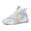 Anta Bubble Bomb Basketball Shoes Men's Low Top Ivory White/Fluorescent Aqua/Light Rainbow Pink Sneakers 112211603Q-5