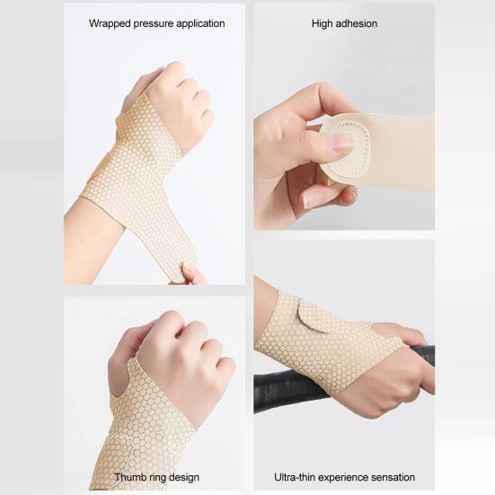Sports Wrist Brace with Thumb Loop Men Women Breathable Wrist Support Wrap Carpal Tunnel Arthritis Tendinitis Pain Relief Wrist Compression