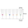 6x Champagne Flutes Drinkware Set Plastic LED Cocktail Cup Glassware Wine Glasses Toasting