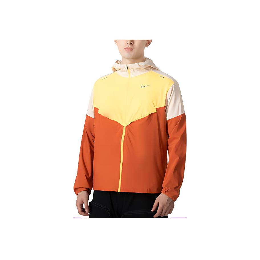 Nike Contrast Panel Long Sleeve Jacket With Sun Protection Men Jacket Yellow CZ9071-234