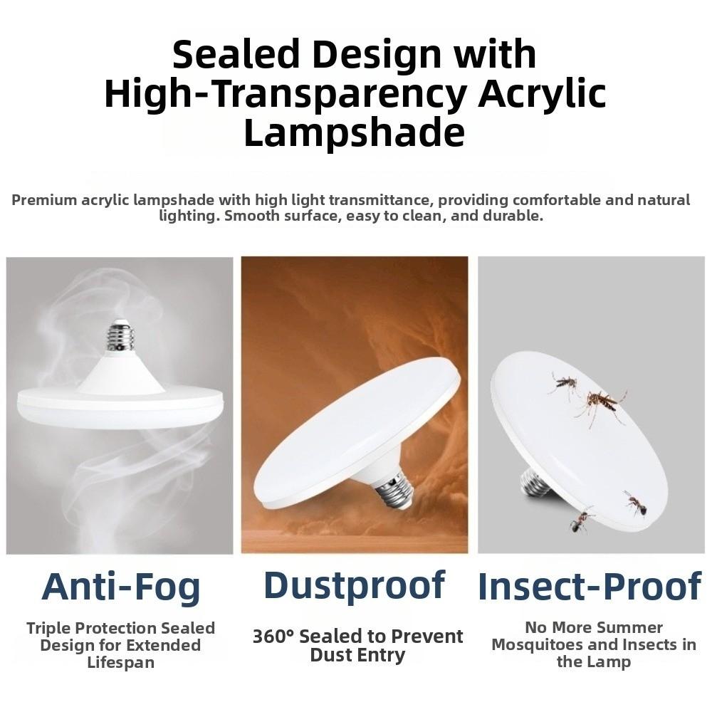 Insectproof Flying Saucer Lamp Waterproof LED Ceiling Bulb New Energy Saving Lamp Office Lighting
