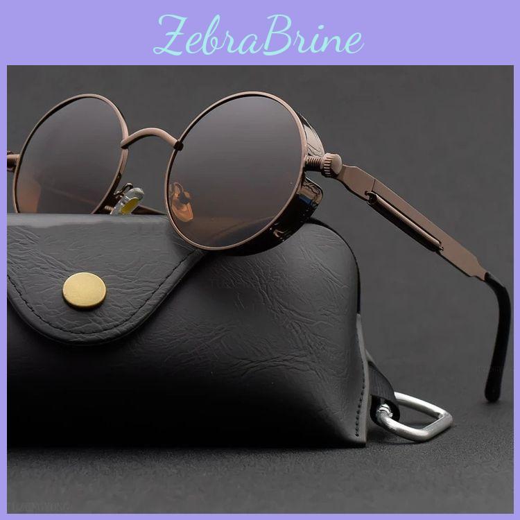 Metal Sunglasses Men Steampunk Women Fashion Round Glasses Brand Designer Vintage Sun Glasses High Quality