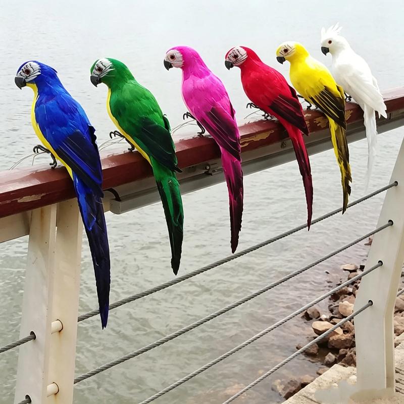 25/35Cm Simulation Parrot Garden Decoration Creative Lawn Figurine Ornament Animal Bird Outdoor Garden Party Prop Decoration