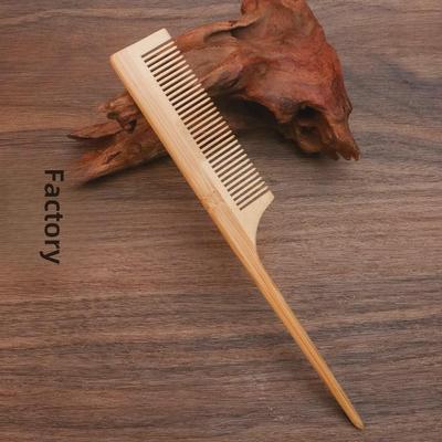 Anti-Static Solid Wood Tail Comb for Hairdressing - Dense Tooth Boxwood Comb