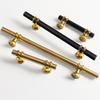 Modern Black Gold Cabinet Handles - Solid Drawer Knobs For Kitchen Furniture With Zinc Alloy Material