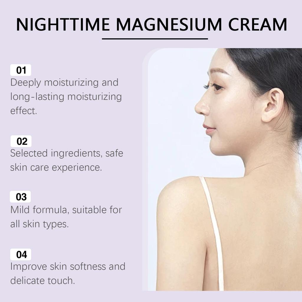 Oceaura Nighttime Soothing Magnesium Cream Deep Hydrating Moisturizing Body Lotion