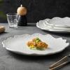 Stone Pattern Irregular Ceramic Dinner Plate Restaurant Salad Plate Dessert Snack Plate Pasta Plates Specialty Tableware