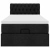Ottoman Bed with Mattress Black 90x200 Cm Fabric