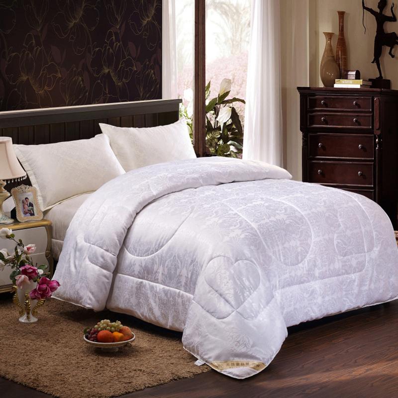 New Natural/Mulberry Luxury Silk Comforter Hand-made Twin Queen King Full Size Blanket Quilt Jacquard Bedding In Filler