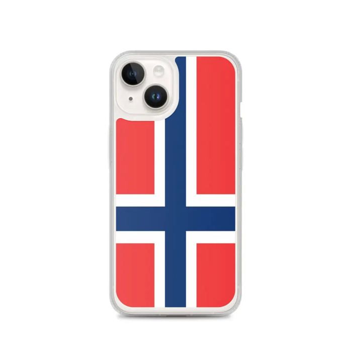 Coque iPhone 14 - PIXELFORMA - Drapeau de la Norvège - Komplett beskyttelse - Silikon souple - Souple
