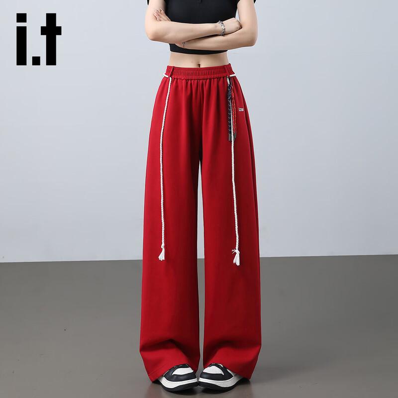 izzue it Women's Loose High-Waist Wide-Leg Casual Pants