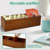 1PC New Tea Bag Holder Wooden Tea Bag Container Tea Bag Storage Organizer with Removable Dividers for Kitchen Office Countertop