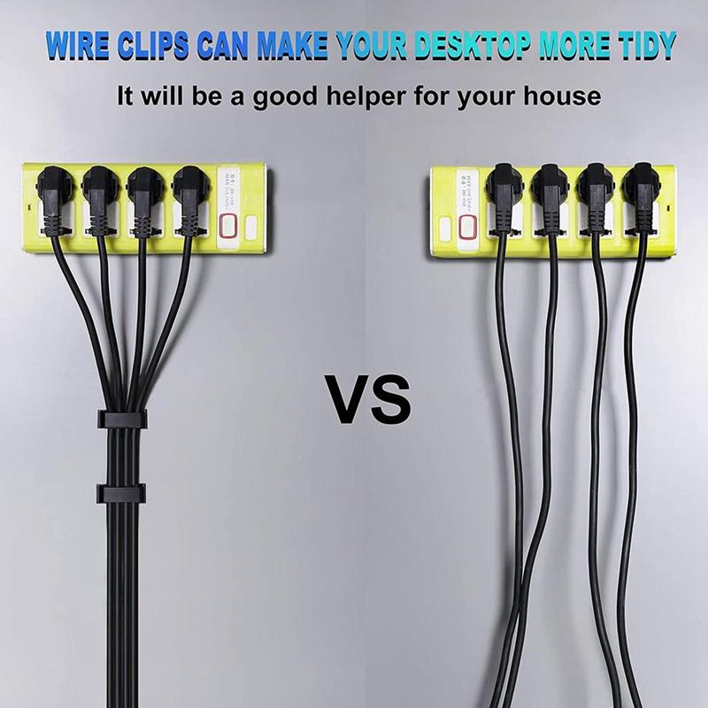 5/10 Stück Kabelklemmen, selbstklebende Kabelhalter, ideales Kabelmanagement für die Organisation von Kabeldrähten, Zuhause, Büro, Auto