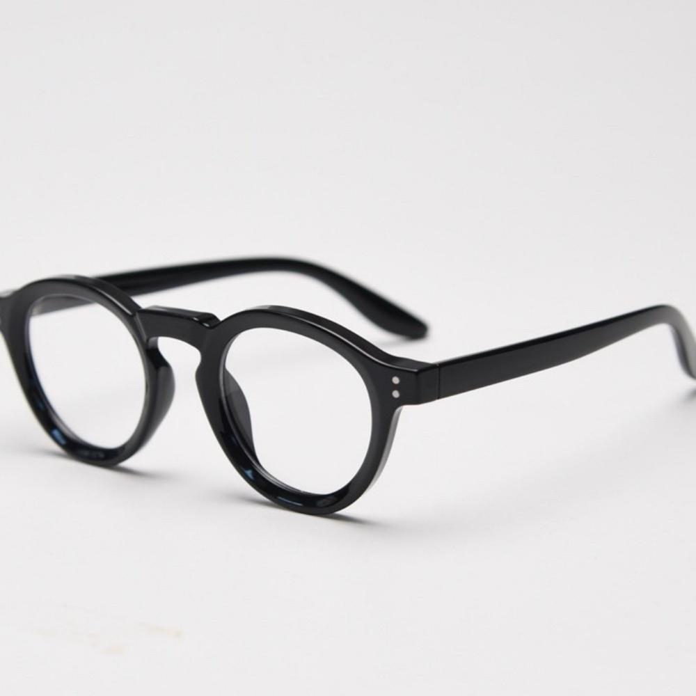 

Blue light blocking glasses retro style blue grey round eyeglasses frame for women trending accessories student unisex gifts чёрный