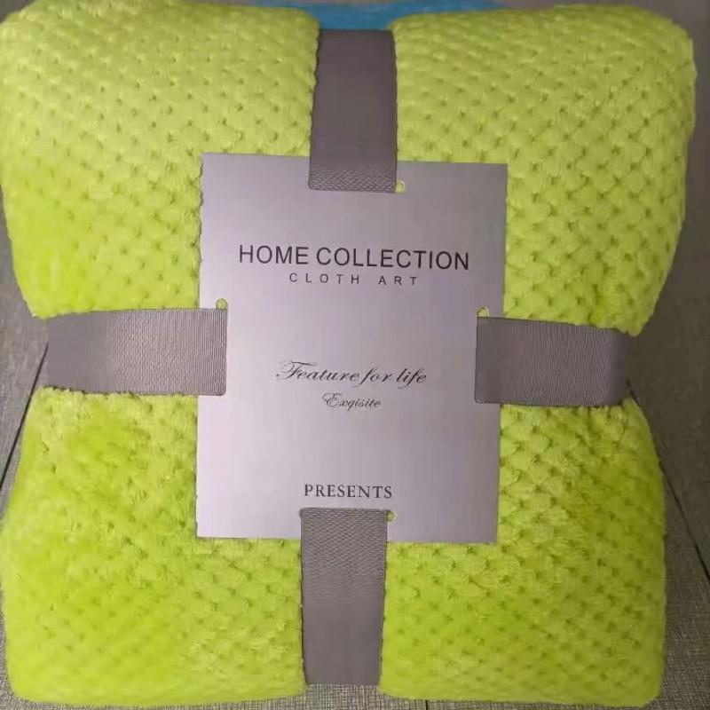 Thick Flannel Blanket Plaid Fleece Throw All Season Pet Bed Cover Air Conditioner Soft Coral Home