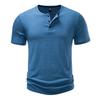 Vintage T Shirt Homme Menswear Clothing Sportwear 2026 Summer Cheap Tops Short Sleeve Solid Color Button Designer Man Camisetas