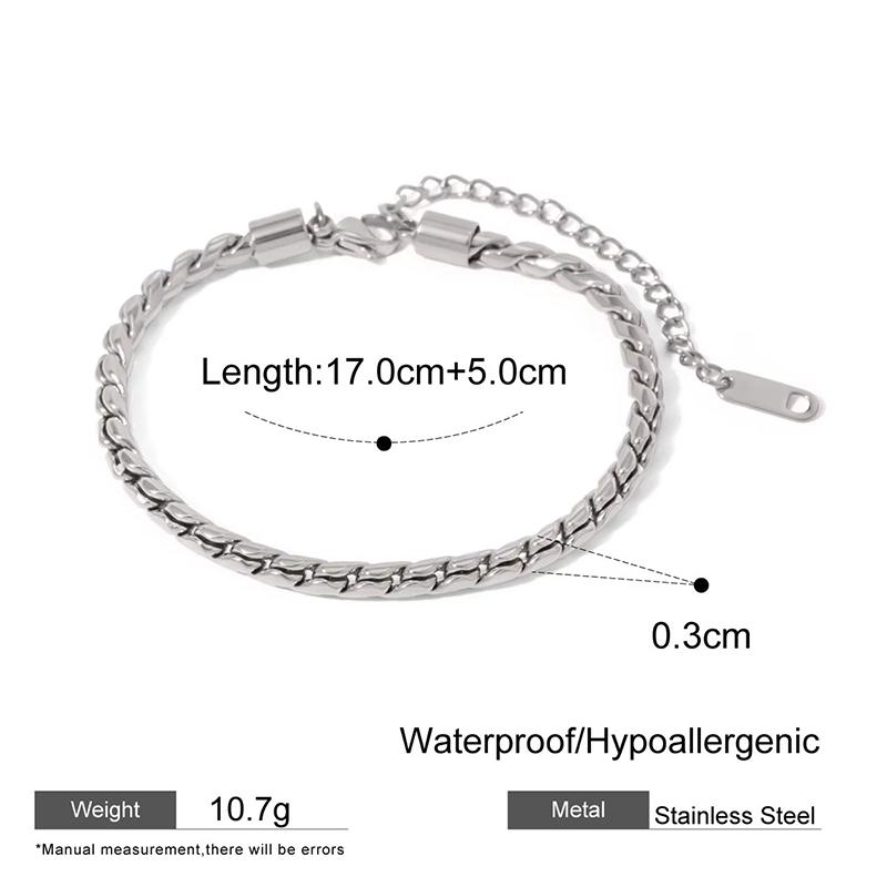 

Ожерелья из нержавеющей стали 316L S-цепочки Foxanry Минималистичные Модные Водонепроницаемые Вечерние Ювелирные Изделия Подарки EL0047 серебряный