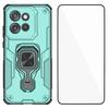 For Motorola Edge 50 Neo 5G Phone Case WANLONFENG PC TPU Back Cover Kickstand with Tempered Glass