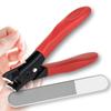 LuSarios Nipper Nail Clippers with Nail File Nail for Ingrown Hard and Nail Polishing (Glass Shiner) Nails, Nails, (Red)