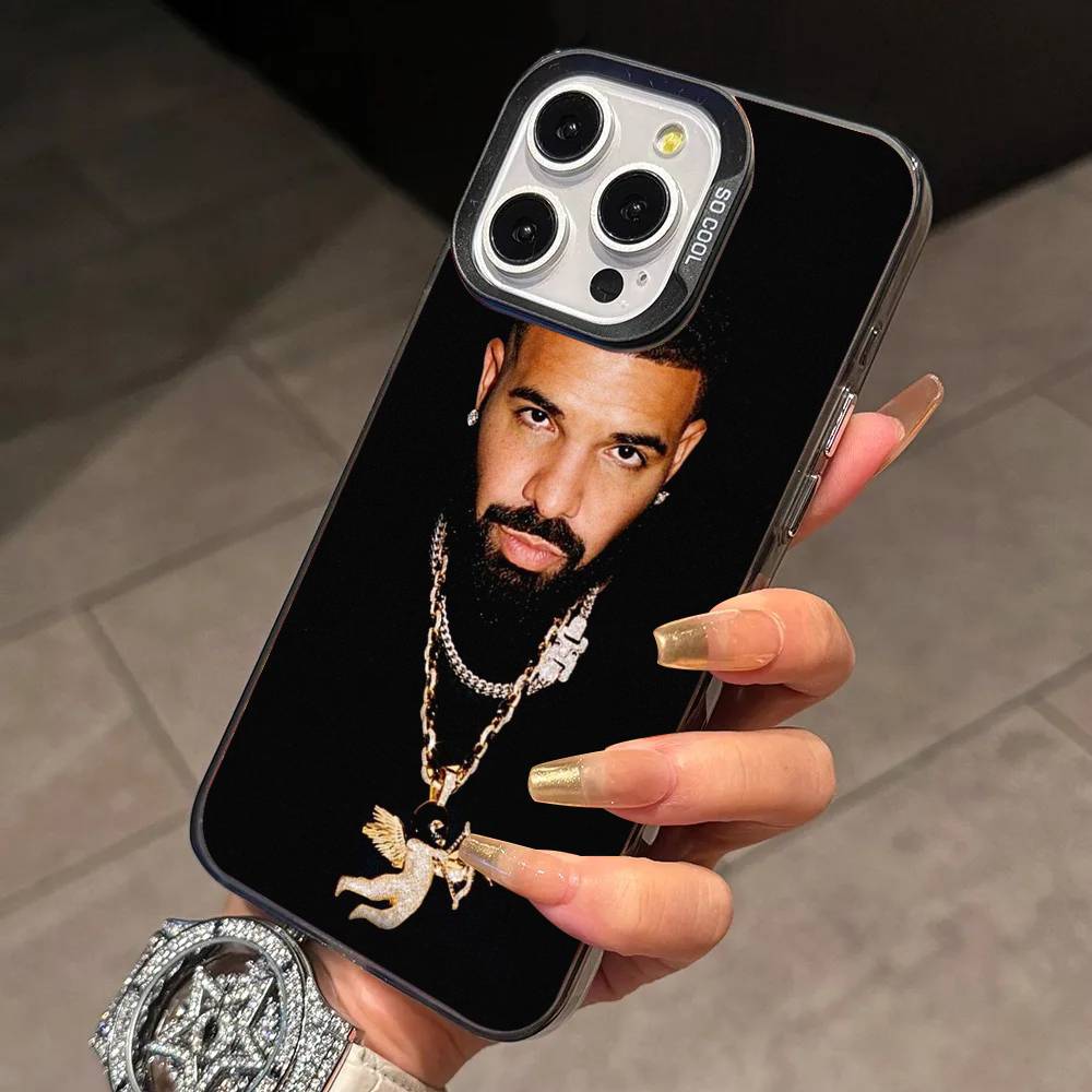 R-Rapper D-Drake Phone Case For iPhone 17,16,15,14,13,12,11 Plus,Pro Max,XS,Colorful Silver Phone Case Funda Cover