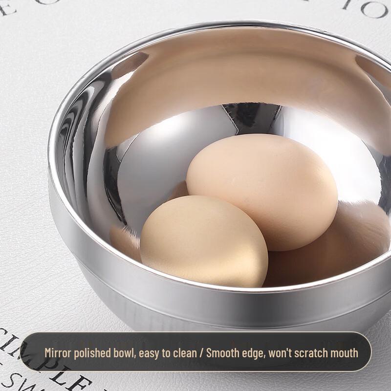 304 Stainless Steel Double-Layer Anti-Scald Bowl