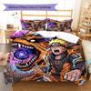 Naruto Pattern Bedding Quilt Set Quilt Cover Pillowcase Home Decoration Birthday Gift (1 * duvet cover + 2 * pillowcase, without core)