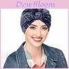 Bohemian Cashew Flower Headscarf Lightweight Stretch Satin For Women
