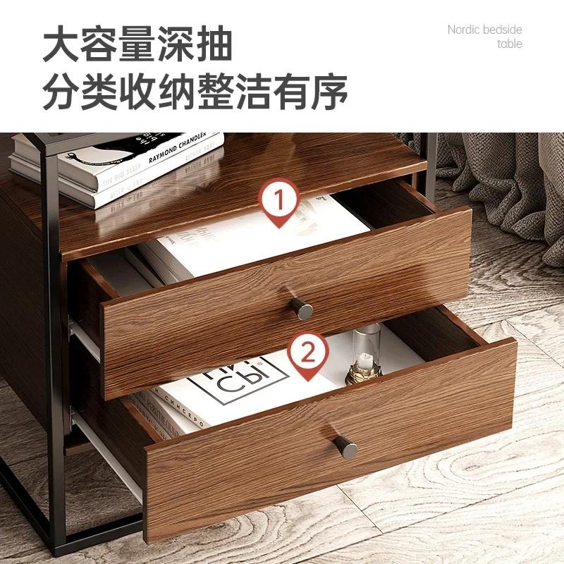 Luxury Bedside Nightstands Modern Wooden Italian Drawers Minimalist Nightstands Table Tall Aesthetic  Bedroom Furniture