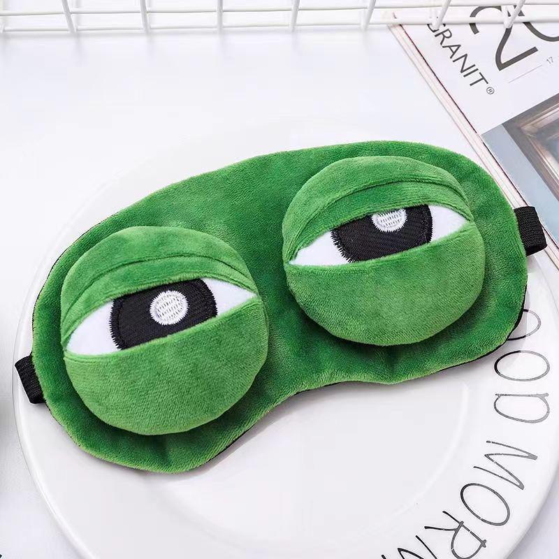 Frog Cartoon Eye Mask - Cooling Relief for Men, Women, and Kids
