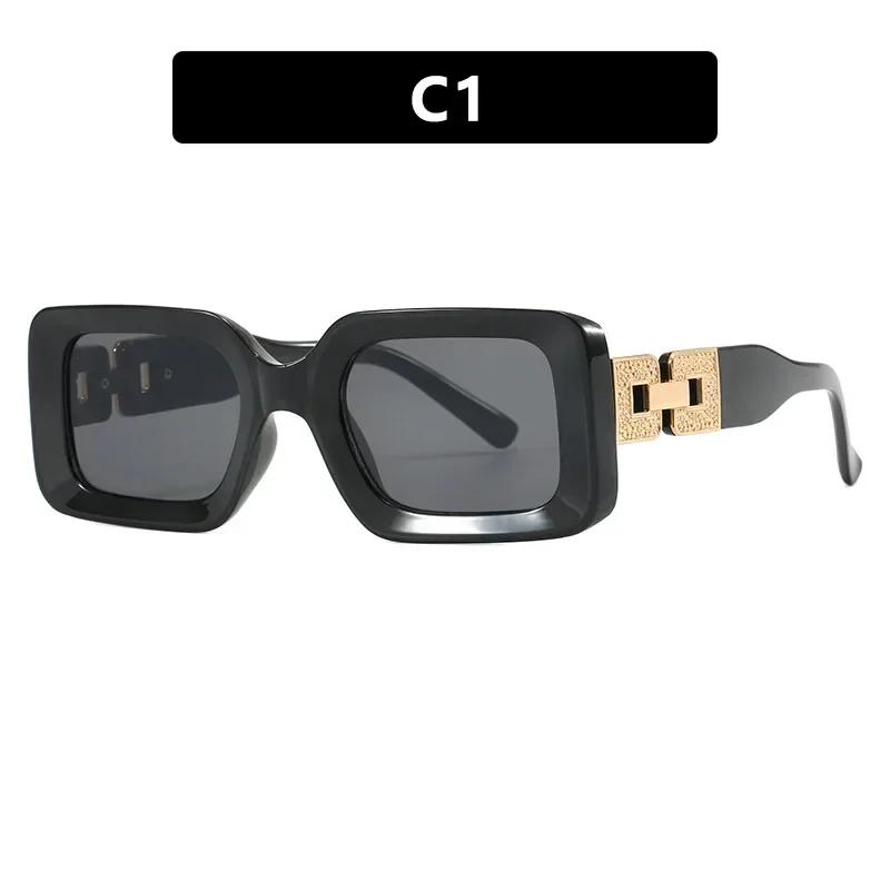 

Fashion Brand Square Sunglasses Women Luxury Rectangle Sun Glasses Female Black UV400 Driver Goggles As Picture