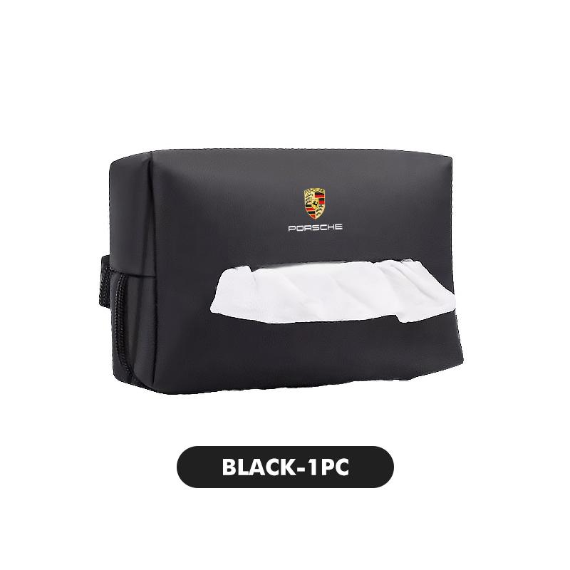 For Porsche Car Seat Back Tissue Bag Paper Towel Organizer Hanging Storage Carrera-GT 918-Spyder Boxster Cayenne Panamera Macan