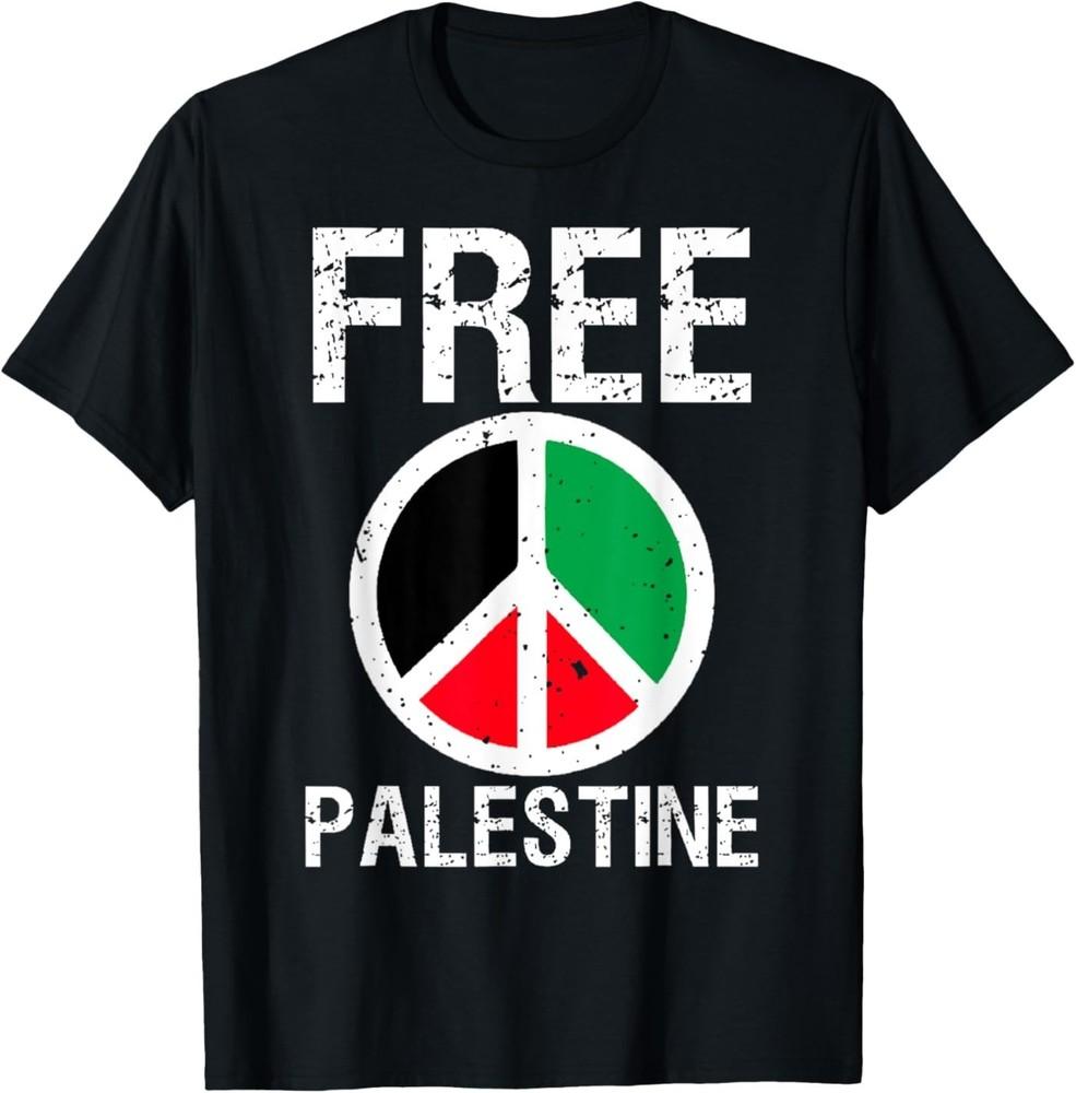 Бесплатная Палестина знак мира стойка с Палестина Газа Унисекс Футболка S