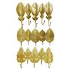 Elegant Gold Leaf Iron Wall Hook For Entryway Bedroom Storage Key Coat Hanger Practical Home Organization Tool