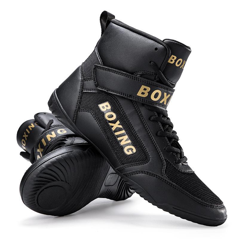 New Sanda Non-slip Wide Last Comprehensive Training Shoes Men's Wrestling Fighting Shoes Women's Fighting Boxing Shoes