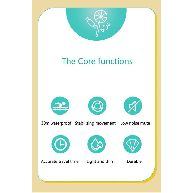 UTHAI Children's Watch Sports Cute Print Card Swimming Waterproof Alarm Clock Boys and Girls Student Kids Electronic Watches