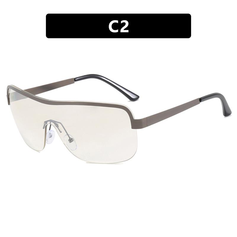 One-Piece Sunglasses Y2K Sunglasses Half-Frame Street Sunglasses Personality