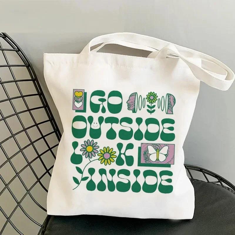 Lightweight Women Shoulder Bags Fashion Foral Canvas Tote Bag Large Capacity Shopping Shopper Handbag No Zipper Girl Handbags