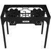 Portable Propane Stove 2 Burners 92000 BTU/h with 2 Removable Legs for Outdoor, Camping, Cast Metal