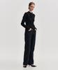 Kimjisu Shirring Draped Highneck Top _ Black