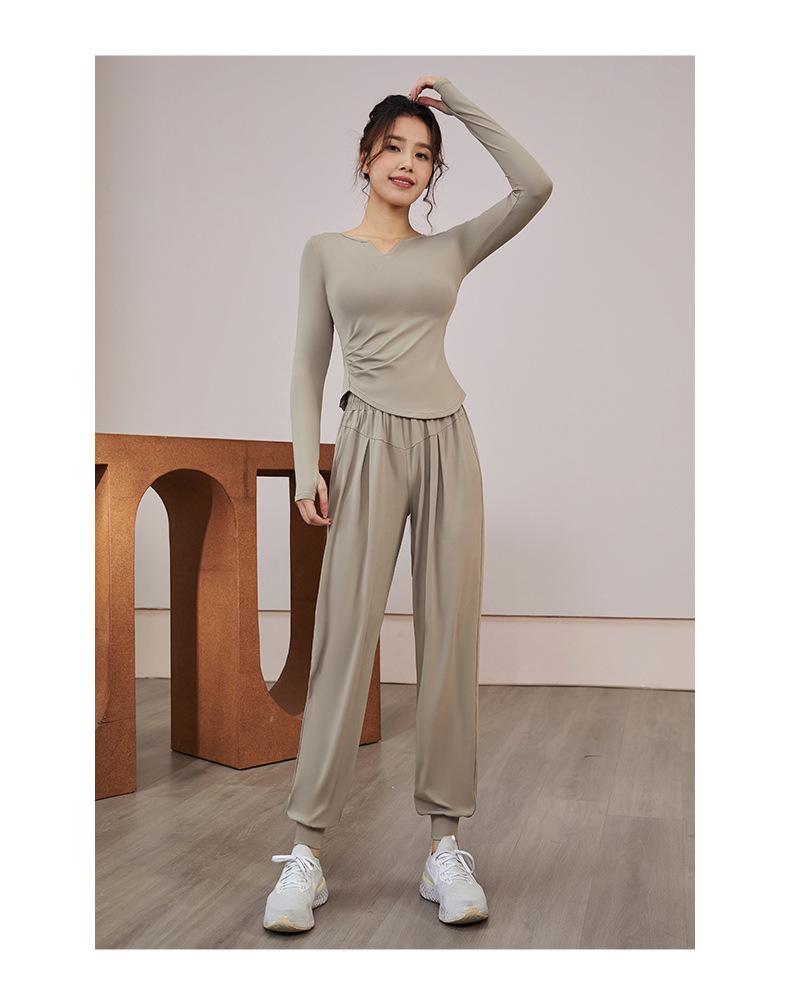 Women's Quick-Dry Long Sleeve Fitness & Yoga Set: Running, Pilates, Body Shaping Top for Spring & Autumn
