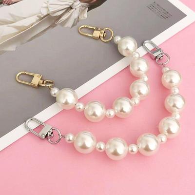 Trendy European-American Pearl Beaded Handbag Chain Phone Case Bracelet