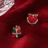Christmas Santa Snowflake Earrings Cane Candy Bells Elk Earrings Christmas Hat Earrings