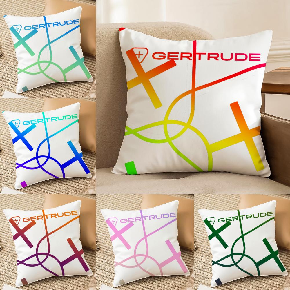 Cool GGertrudeS Cushion Cover Short plush Doublesided Print Square Throw Pillow Covers Sofa Home Cushion Decor